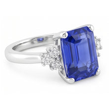 Afbeelding in Gallery-weergave laden, Diamant Emerald Ceylon Sapphire Jubileumring 3,50 karaat