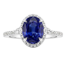 Afbeelding in Gallery-weergave laden, Diamant En Saffier Ring