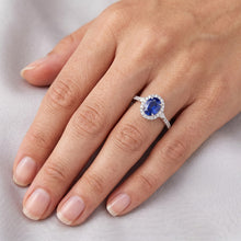 Afbeelding in Gallery-weergave laden, Diamant En Saffier Ring