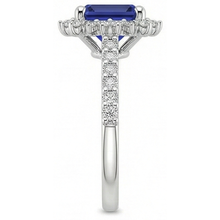 Afbeelding in Gallery-weergave laden, Diamant En Saffier Verlovingsring
