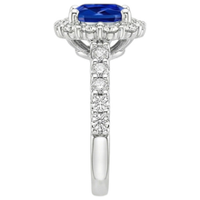 Afbeelding in Gallery-weergave laden, echte round saffier 3.25karaat ring profielweergave