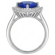 Afbeelding in Gallery-weergave laden, echte round diamant 3.50karaat ring profielweergave