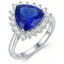 Afbeelding in Gallery-weergave laden, echte round diamant 3.50karaat ring zijaanzicht