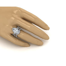 Afbeelding in Gallery-weergave laden, Diamant Ring 7 Karaat Markiezin Gespleten Schacht Halo Wit Goud Sieraden