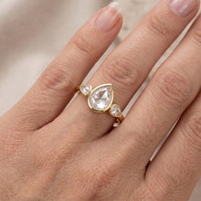 Afbeelding in Gallery-weergave laden, Diamant Rozet Slijpvorm 3-Steens Ring 1,50 karaat in 14 Karaat
