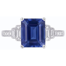 Afbeelding in Gallery-weergave laden, echte round diamant 3karaat ring vooraanzicht