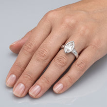 Afbeelding in Gallery-weergave laden, Diamant Solitaire Ring – Rozet Slijpvorm 1,25 karaat 14K Witgoud