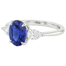 Afbeelding in Gallery-weergave laden, echte oval diamant 3.50karaat ring op wit