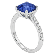 Afbeelding in Gallery-weergave laden, echte round diamant 2.50karaat ring zijaanzicht