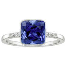 Afbeelding in Gallery-weergave laden, Natuurlijke Saffier Ring 6ct - Witgoud 14K
