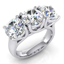 Afbeelding in Gallery-weergave laden, Diamant Band Echt 3 Steen Goud Wit