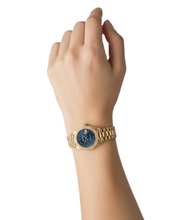 Afbeelding in Gallery-weergave laden, Diamant rand Blauwe Romeinse wijzerplaat Rolex Geelgouden voorzitter Stijl horloge Datumjust P2