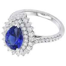 Afbeelding in Gallery-weergave laden, echte round diamant 5.50karaat ring zijaanzicht