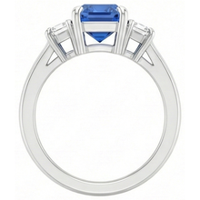 Afbeelding in Gallery-weergave laden, echte baguette saffier 1.50karaat ring profielweergave