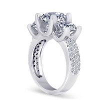 Afbeelding in Gallery-weergave laden, Diamanten effenen verlovingsring 4.11 karaat witgoud 14K Nieuw - harrychadent.nl