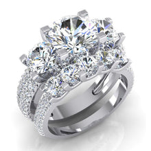 Afbeelding in Gallery-weergave laden, Diamanten Effenen Verlovingsring 4.11 Karaat Wit Goud 14K Nieuw