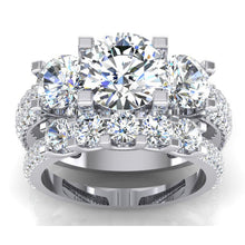 Afbeelding in Gallery-weergave laden, Diamanten Effenen Verlovingsring 4.11 Karaat Wit Goud 14K Nieuw