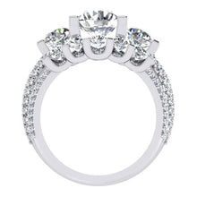 Afbeelding in Gallery-weergave laden, Diamanten Effenen Verlovingsring 4.11 Karaat Wit Goud 14K Nieuw