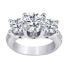 Afbeelding in Gallery-weergave laden, Diamanten effenen verlovingsring 4.11 karaat witgoud 14K Nieuw - harrychadent.nl
