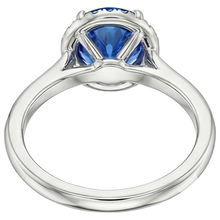 Afbeelding in Gallery-weergave laden, echte round saffier 2.50karaat ring op wit