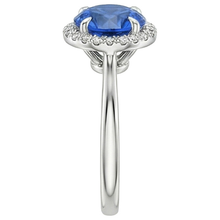 Afbeelding in Gallery-weergave laden, echte round saffier 2.50karaat ring profielweergave