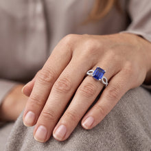 Afbeelding in Gallery-weergave laden, Diamanten Jubileumring Emerald Sapphire 3,50 Carats Infinity Style