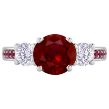 Afbeelding in Gallery-weergave laden, Diamanten Ring 1.07 Karaat Birmese Ruby Vrouwen Sieraden Nieuw