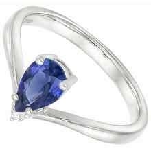Afbeelding in Gallery-weergave laden, Diamanten Sieraden Peer Ceylon Saffier Jubileumring 1,25 Karaat