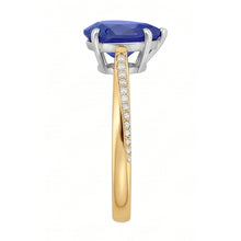 Afbeelding in Gallery-weergave laden, Diamanten Sieraden Ring Peervormige Ceylon Sapphire 2.50 Karaat