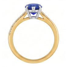 Afbeelding in Gallery-weergave laden, Diamanten Sieraden Ring Peervormige Ceylon Sapphire 2.50 Karaat