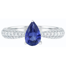 Afbeelding in Gallery-weergave laden, echte round saffier 2.50karaat ring op wit