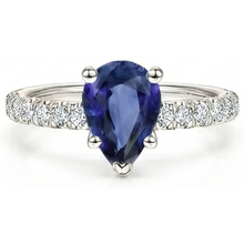 Afbeelding in Gallery-weergave laden, echte round diamant 4karaat ring bovenaanzicht