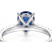 Afbeelding in Gallery-weergave laden, echte round diamant 4karaat ring profielweergave