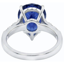 Afbeelding in Gallery-weergave laden, echte round diamant 5karaat ring close-up detail
