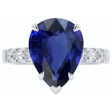 Afbeelding in Gallery-weergave laden, echte round diamant 5karaat ring bovenaanzicht