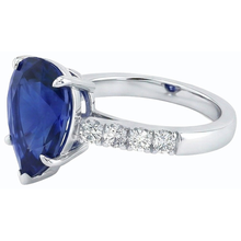 Afbeelding in Gallery-weergave laden, echte round diamant 5karaat ring op wit