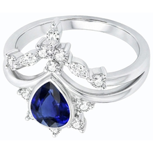 Afbeelding in Gallery-weergave laden, echte round saffier 3karaat ring profielweergave