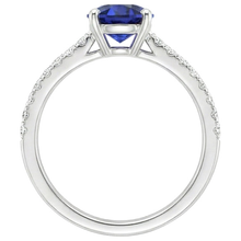 Afbeelding in Gallery-weergave laden, echte round diamant 3karaat ring zijaanzicht