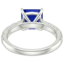 Afbeelding in Gallery-weergave laden, Natuurlijke uit de aarde gewonnen diamanten gouden ring, Prong Gezet met Sri Lankaanse saffier en accenten, 6 karaat