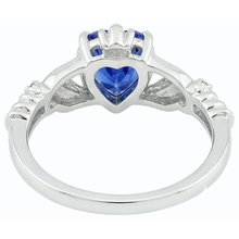 Afbeelding in Gallery-weergave laden, Diamanten hart lichtblauwe saffier ring 2 karaat dames sieraden