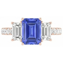 Afbeelding in Gallery-weergave laden, echte round diamant 3.50karaat ring zijaanzicht