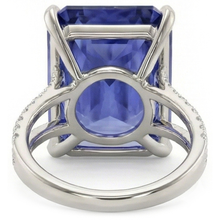 Afbeelding in Gallery-weergave laden, IGI GECERTIFICEERDE Diamanten Ring met Grote Saffier Edelsteen Sieraden 7.50 Karaat Gespleten Schacht