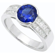 Afbeelding in Gallery-weergave laden, echte round diamant 2.50karaat ring close-up detail