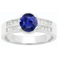 Afbeelding in Gallery-weergave laden, echte round diamant 2.50karaat ring profielweergave