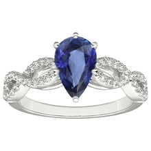 Afbeelding in Gallery-weergave laden, echte round saffier 3.50karaat ring profielweergave