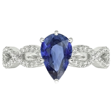 Afbeelding in Gallery-weergave laden, echte round saffier 3.50karaat ring op wit