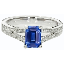 Afbeelding in Gallery-weergave laden, echte emerald saffier 3karaat ring close-up detail
