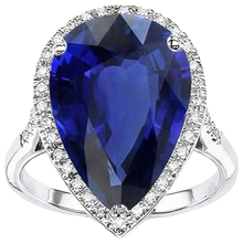 Afbeelding in Gallery-weergave laden, Labgekweekte Saffier Ring 7.50ct - Witgoud 14K