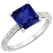 Afbeelding in Gallery-weergave laden, Natuurlijke Saffier Ring 5.25ct - Witgoud 14K