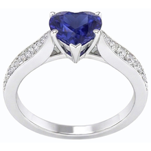 Afbeelding in Gallery-weergave laden, echte round diamant 2.50karaat ring bovenaanzicht